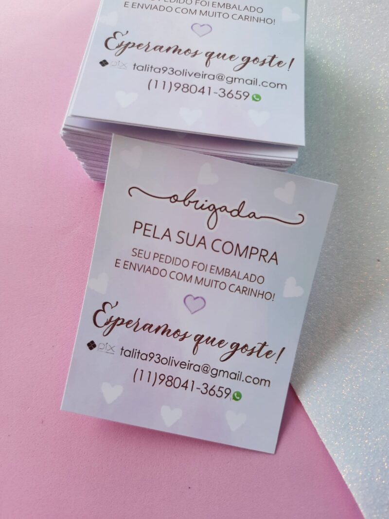 Cartão Agradecimento Personalizado - Imagem 4