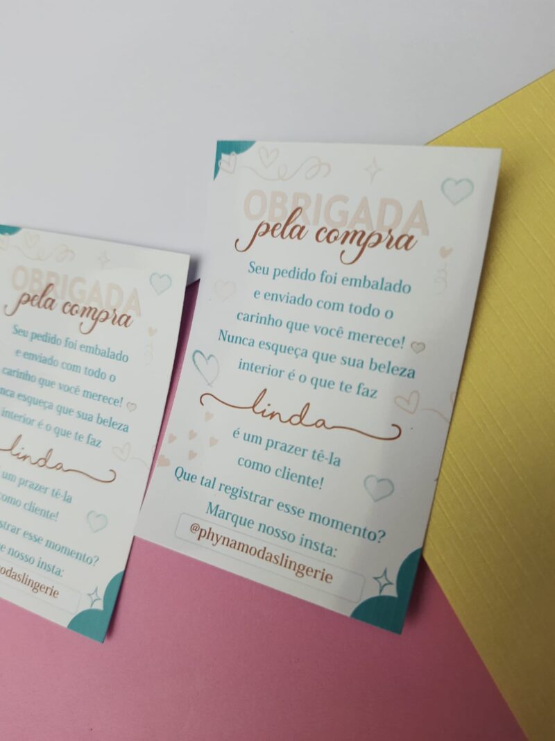 Cartão Agradecimento Personalizado - Imagem 6