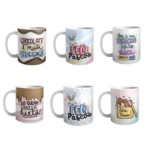 Caneca de ceramica Branca personalizada atacado 10 unidades