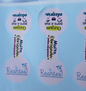 Adesivo lacre sacola personalizado Fecha sacola