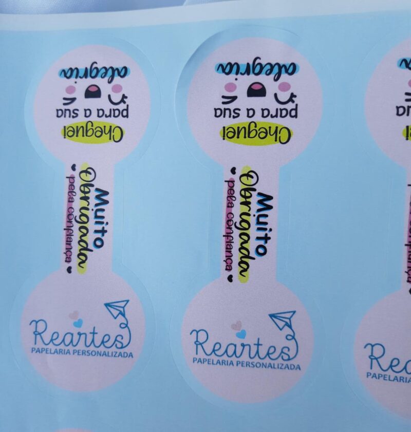 Adesivo lacre sacola personalizado Fecha sacola