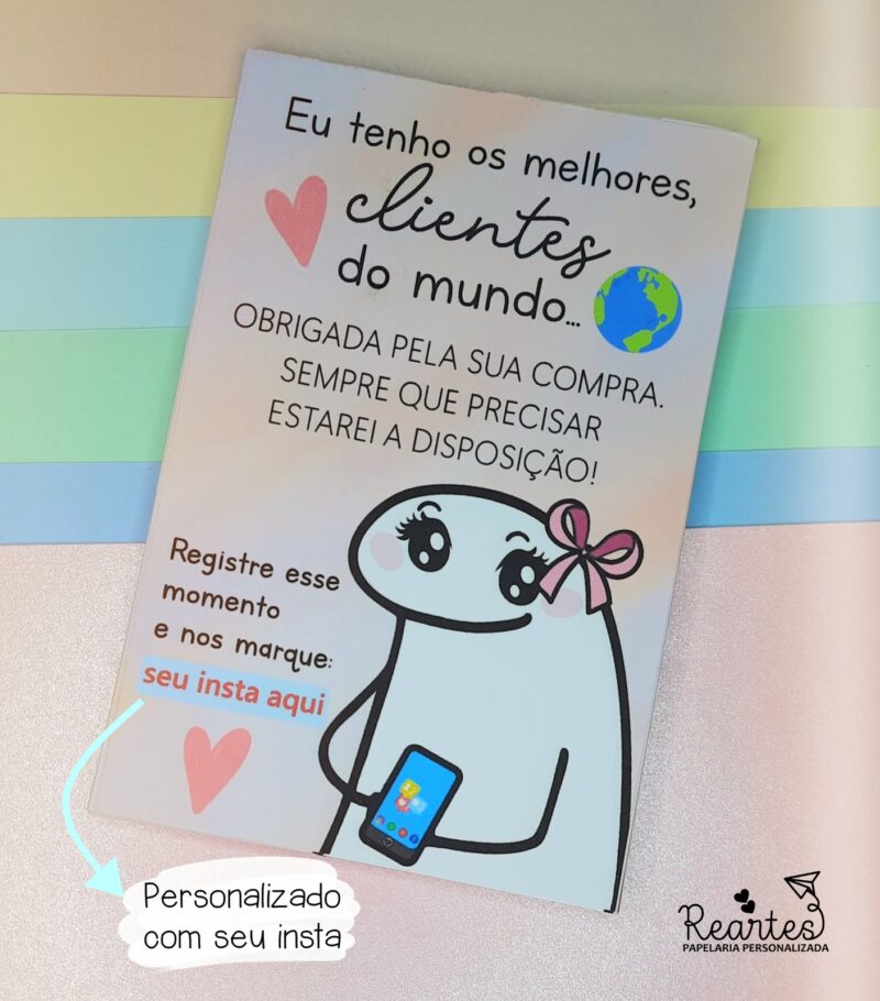 Bloco de agradecimento flork 50 folhas
