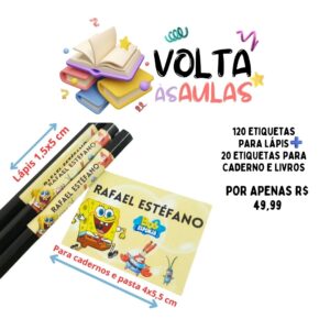 Kit etiqueta escolar  140 unidades